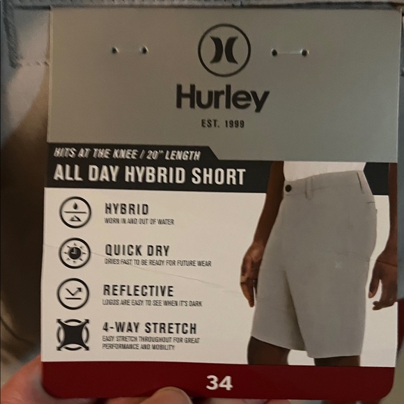 Hurley Men's Light Gray Hybrid Shorts - Picture 9 of 10